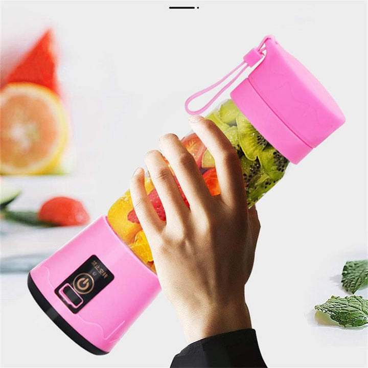 Pink Portable Electric Juicer