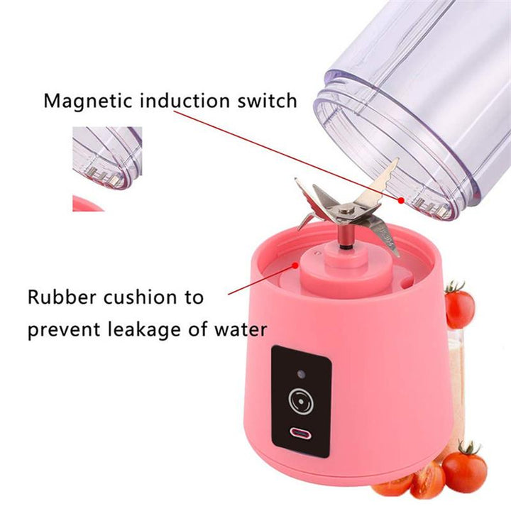 Pink Portable Electric Juicer